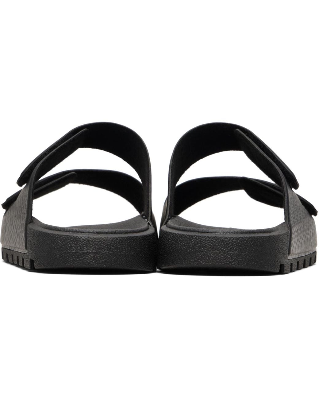 HUGO Black Printed-Logo Sandals for men