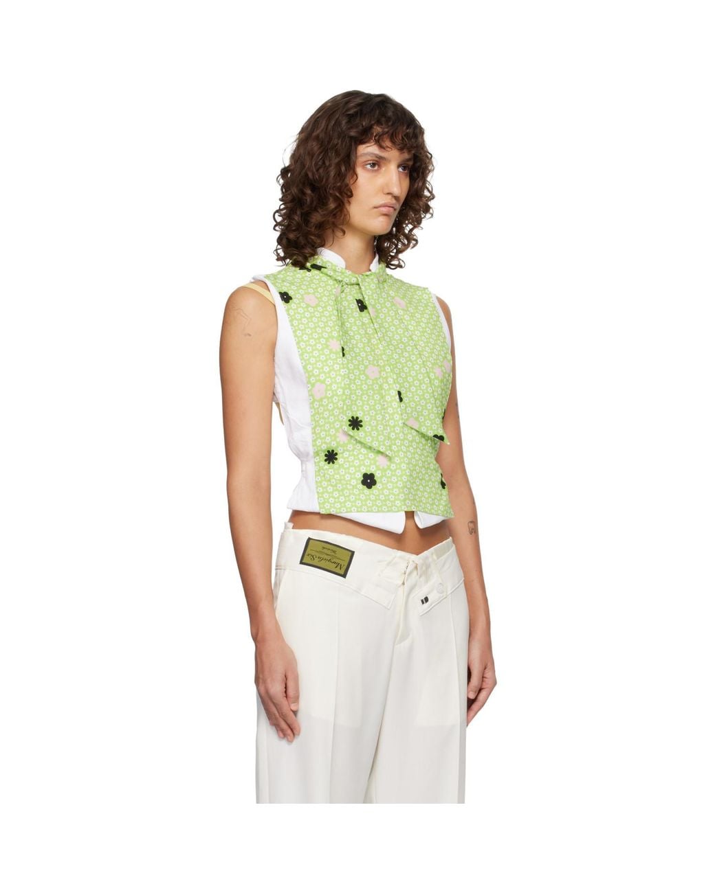 MM6 by Maison Margiela Green Stole Top
