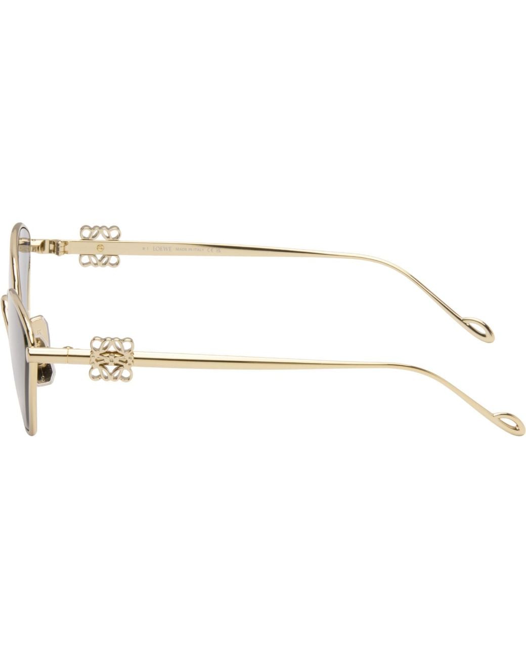 Loewe Gray Anagram Hexagonal Sunglasses