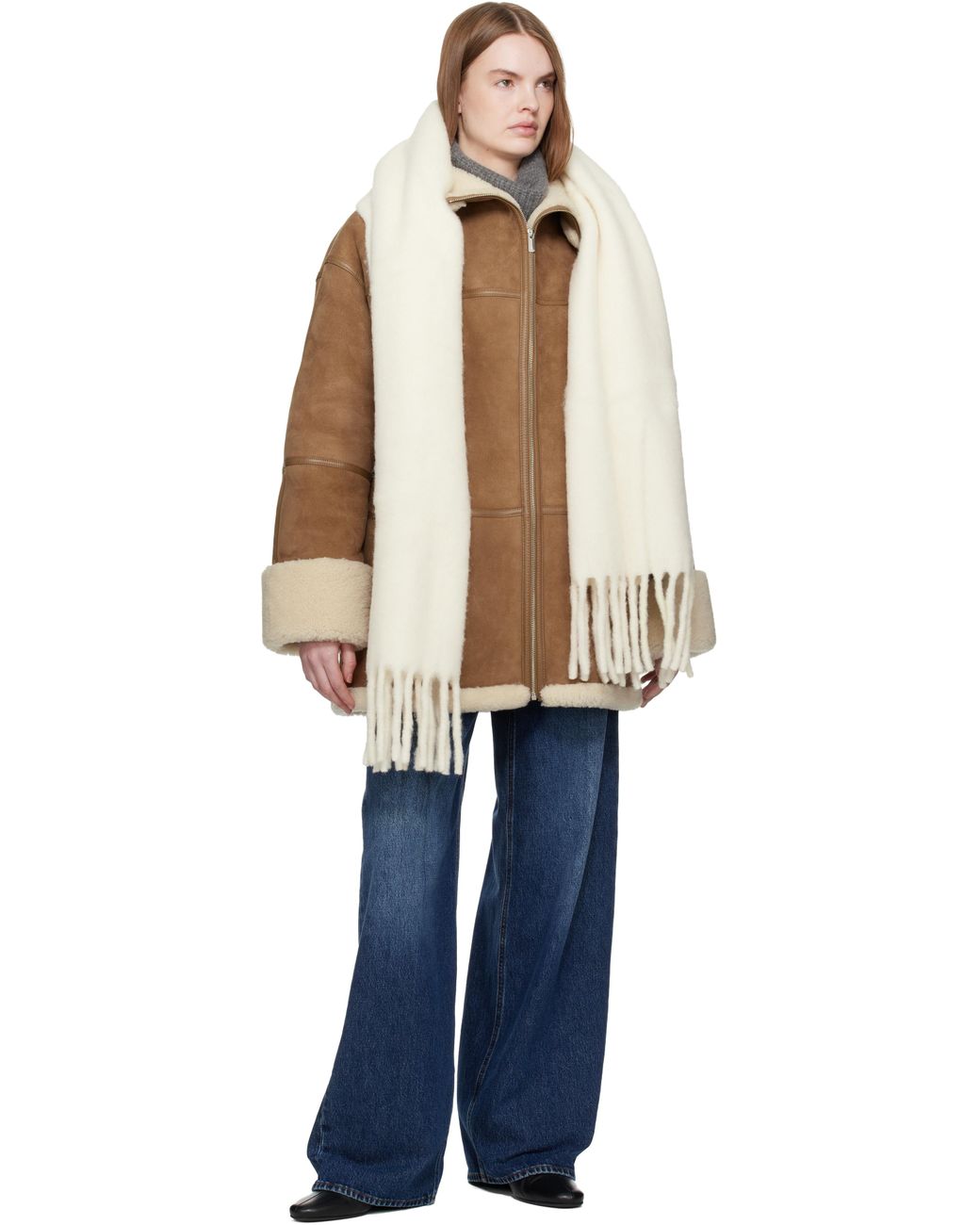 Totême  Black Downtown Shearling Boots