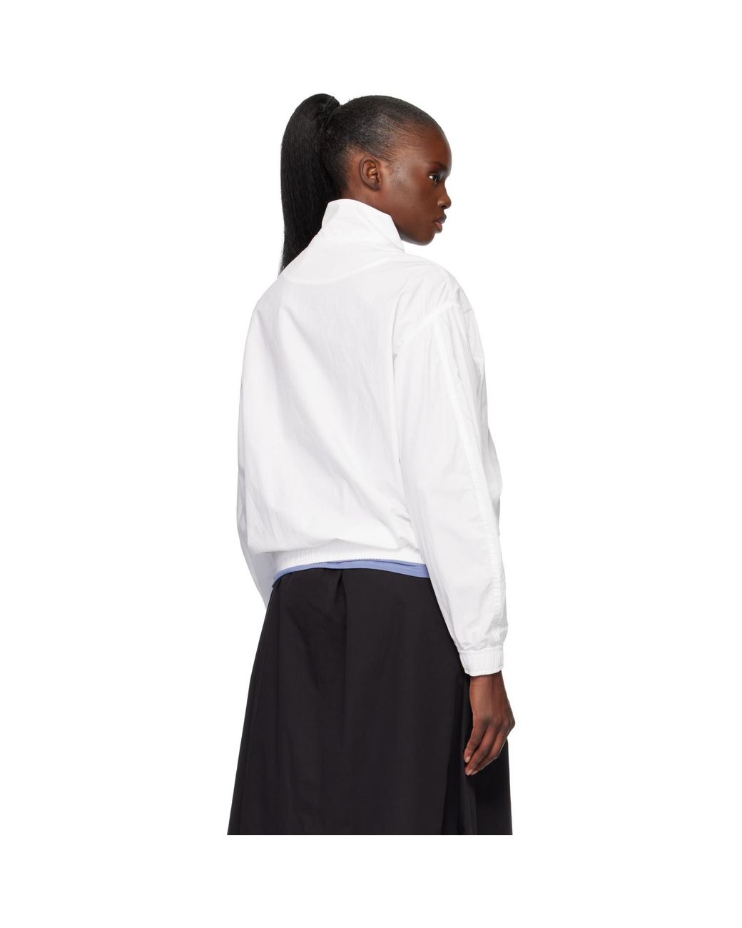 NOTHING WRITTEN White Panny Harrington Jacket