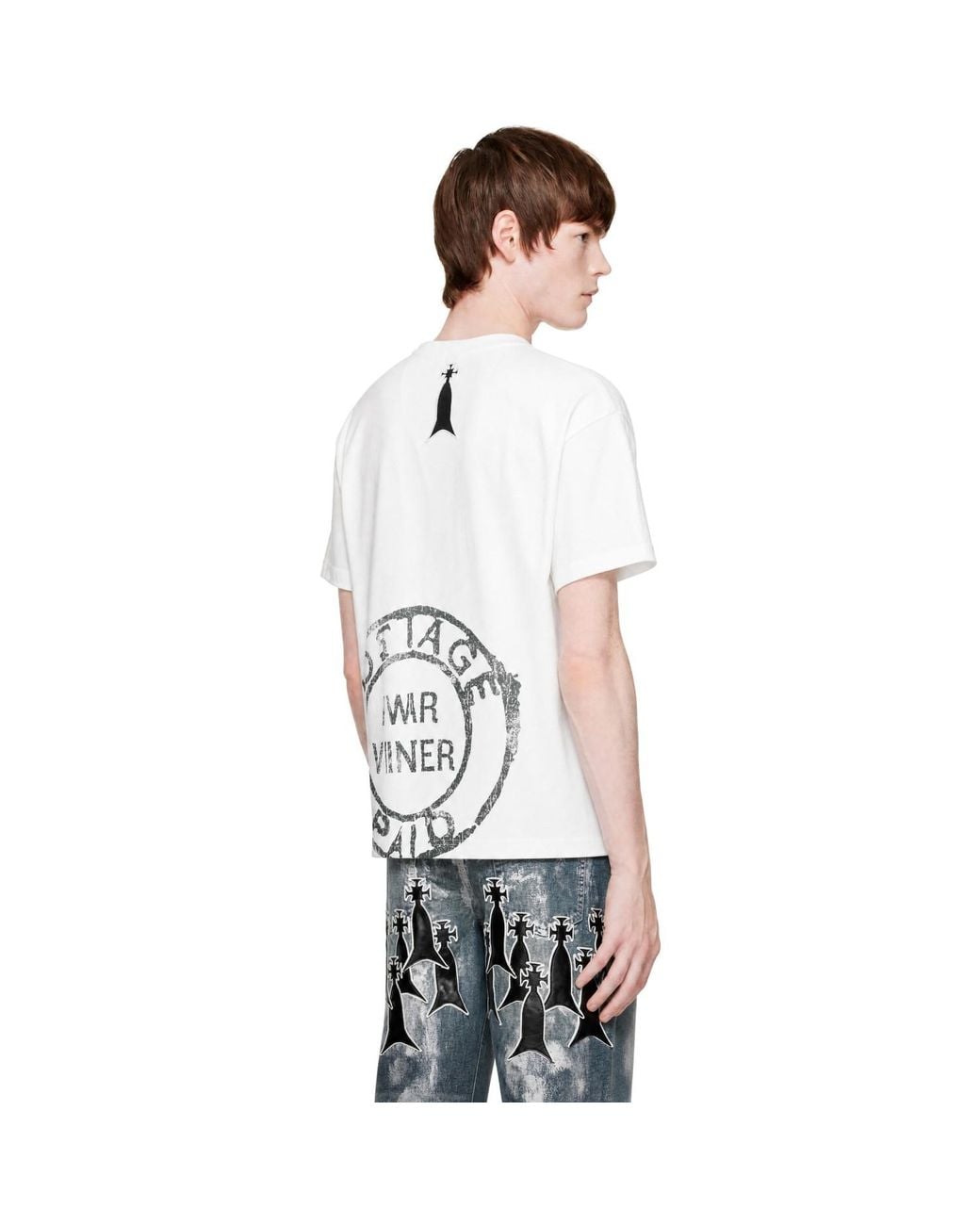 Who Decides War White Postal Jersey Short Sleeve T-Shirt for men