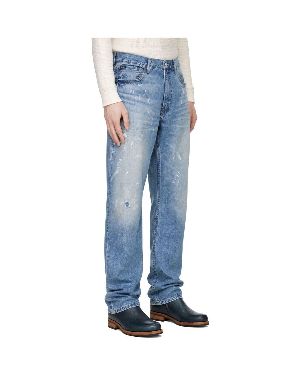 Polo Ralph Lauren Painted Straight Jeans in Blue for Men | Lyst