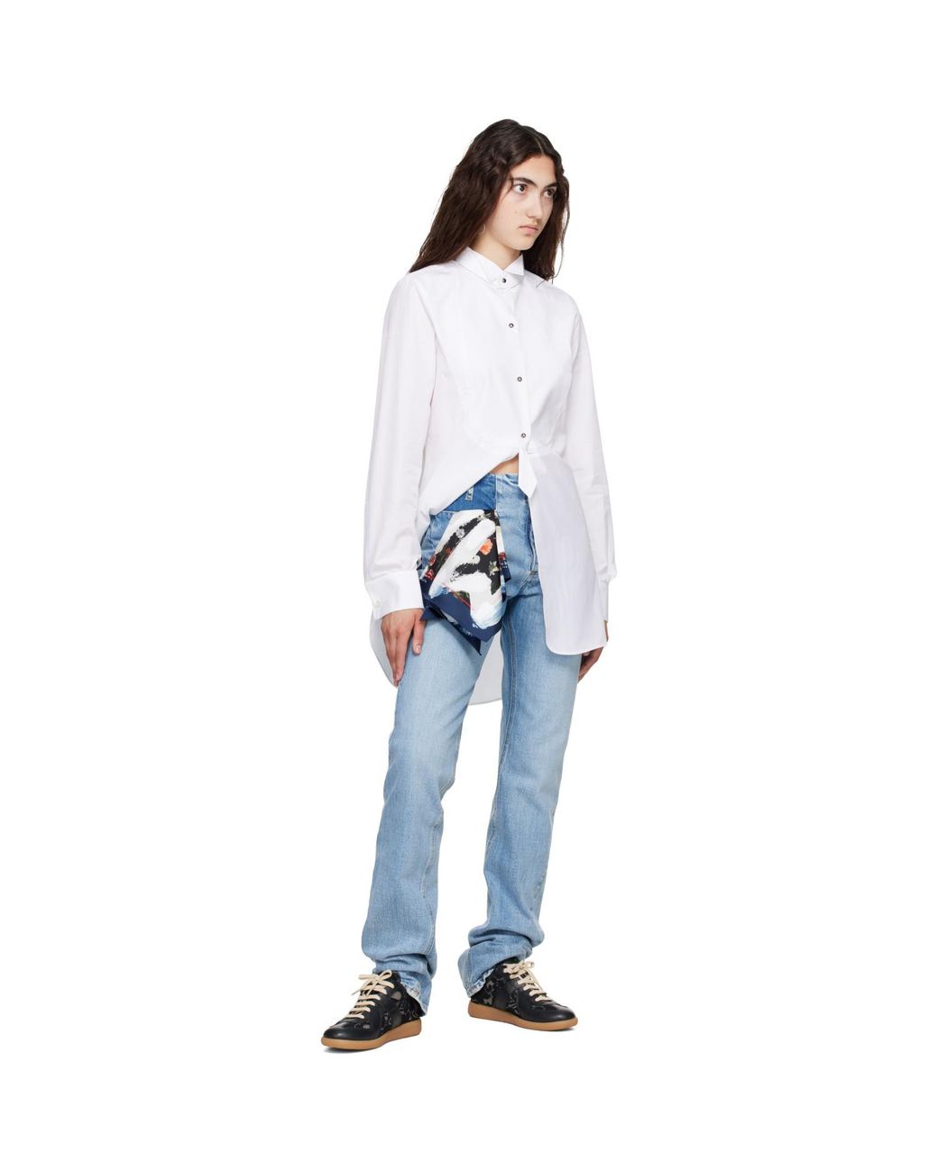 Maison Margiela Blue Two Tone Jeans