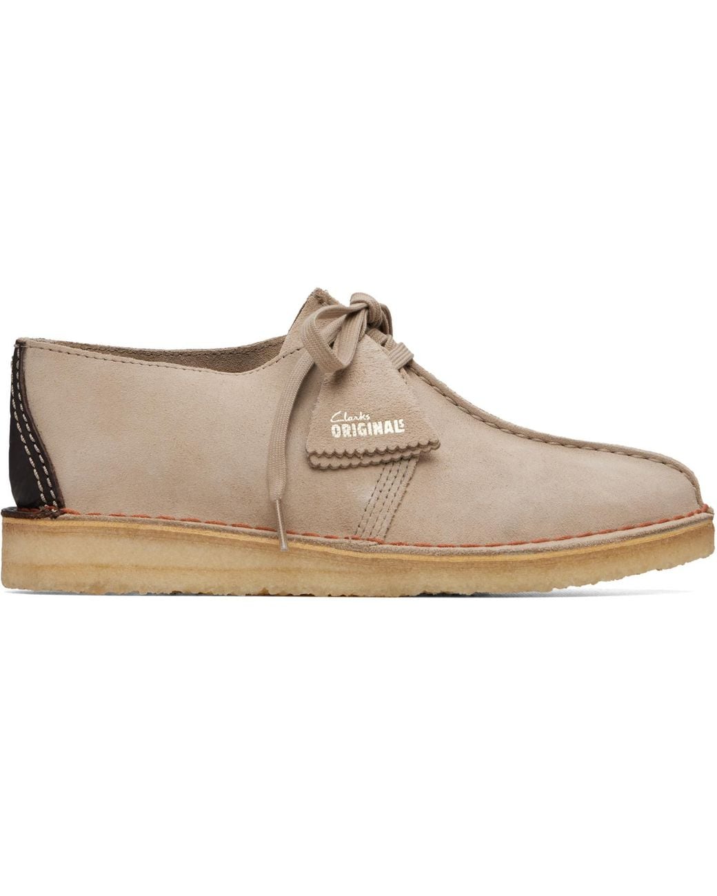 Clarks Brown Taupe Desert Trek Derbys for men