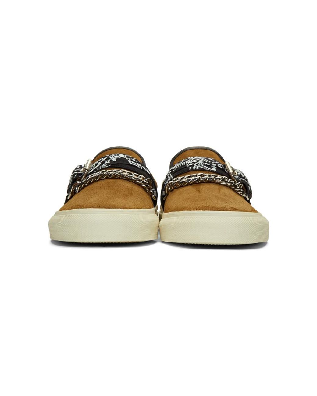 Suede Slip-on Bandana Sneakers 