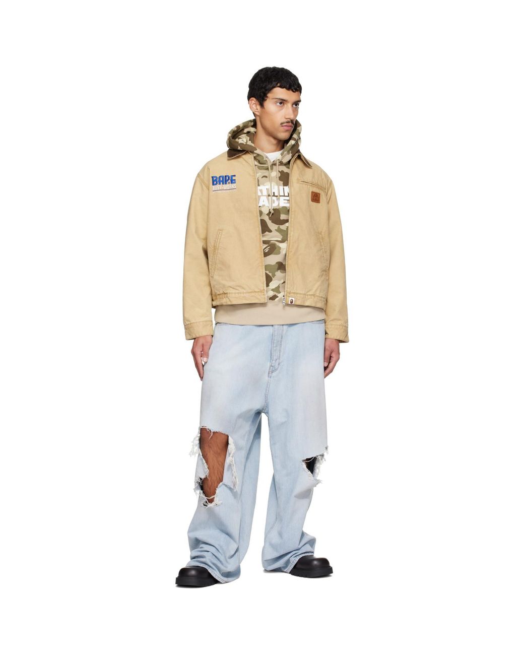 A Bathing Ape Metallic Work Jacket for men