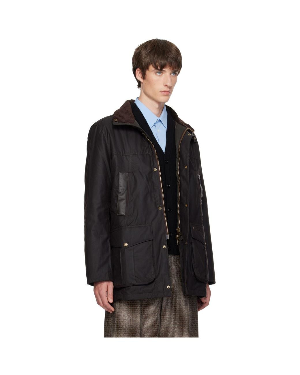 Barbour Black Sandale Waxed Jacket for men