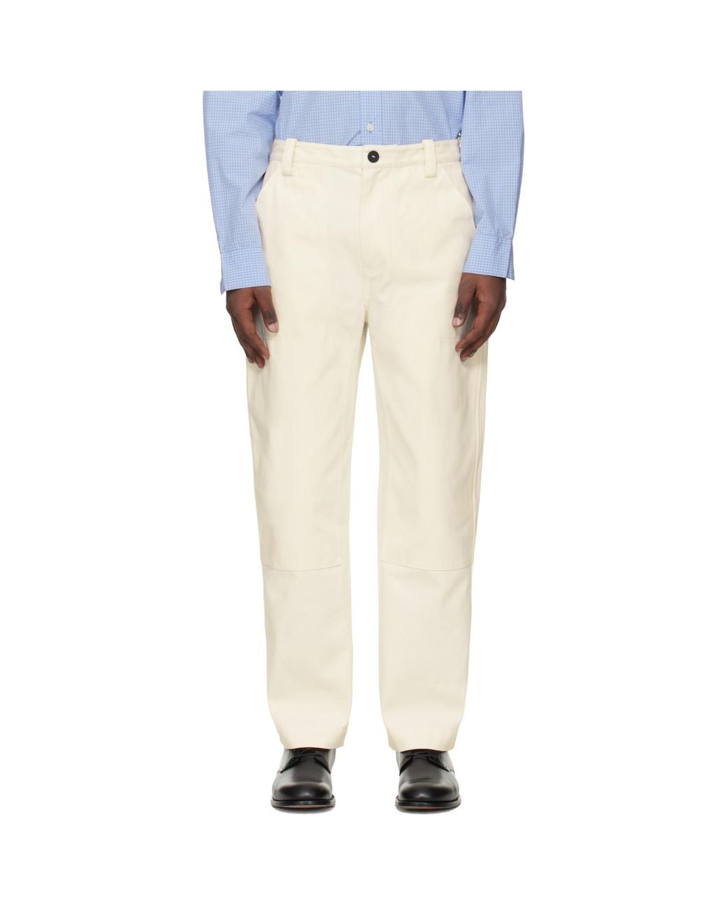 Studio Nicholson White Aaron Levine Edition Denver Trousers for men