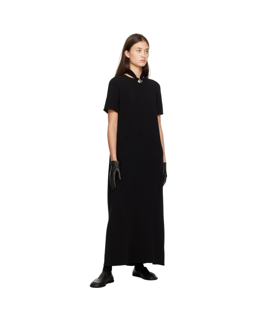The Row Black Lorella Gloves