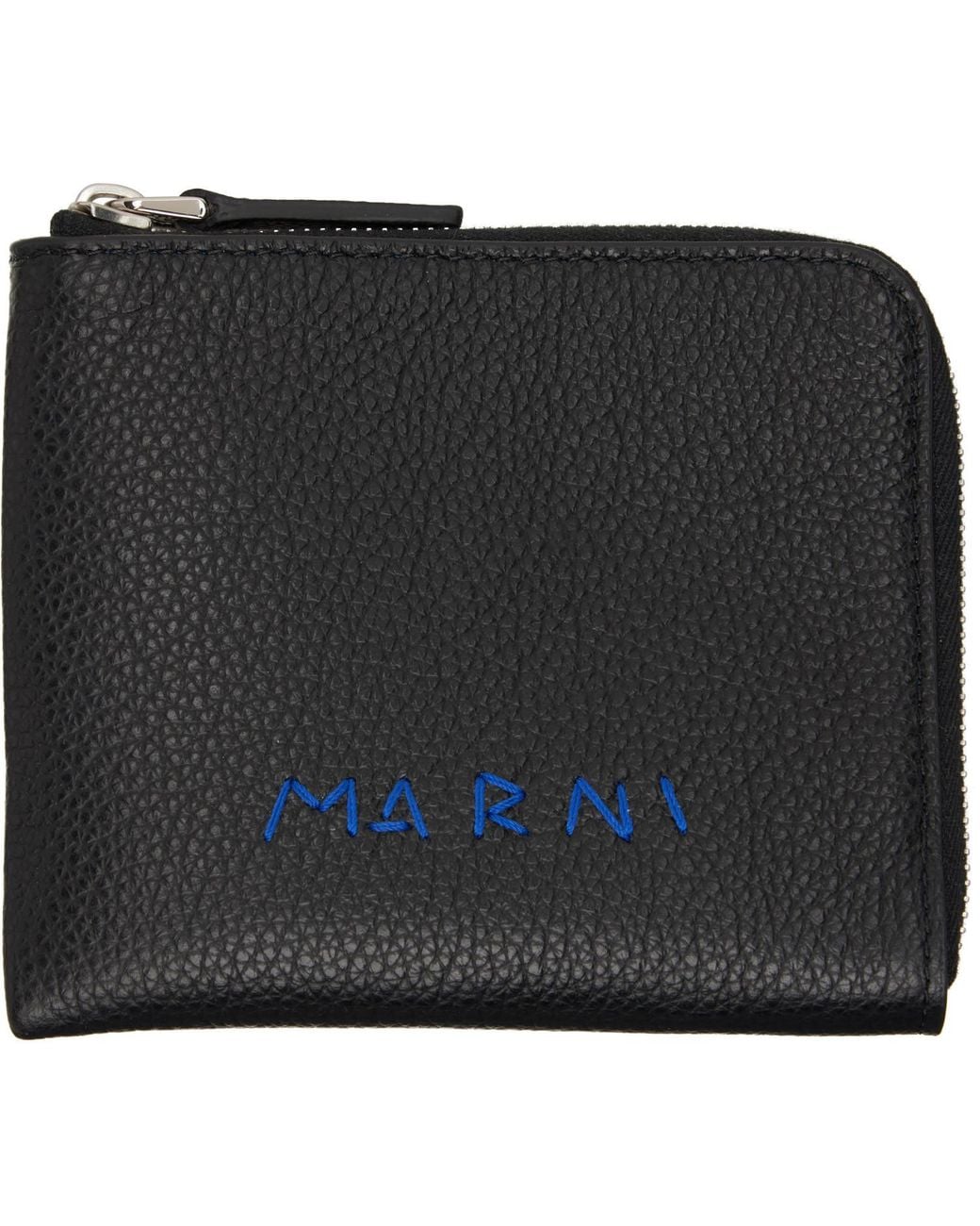 Marni Black Zip Around Wallet for men
