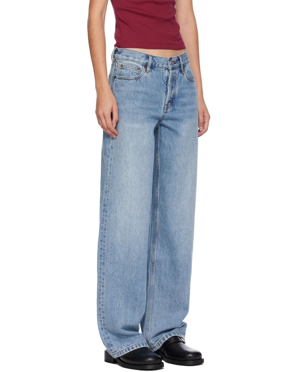 Still Here Blue Everyday Straight Jeans