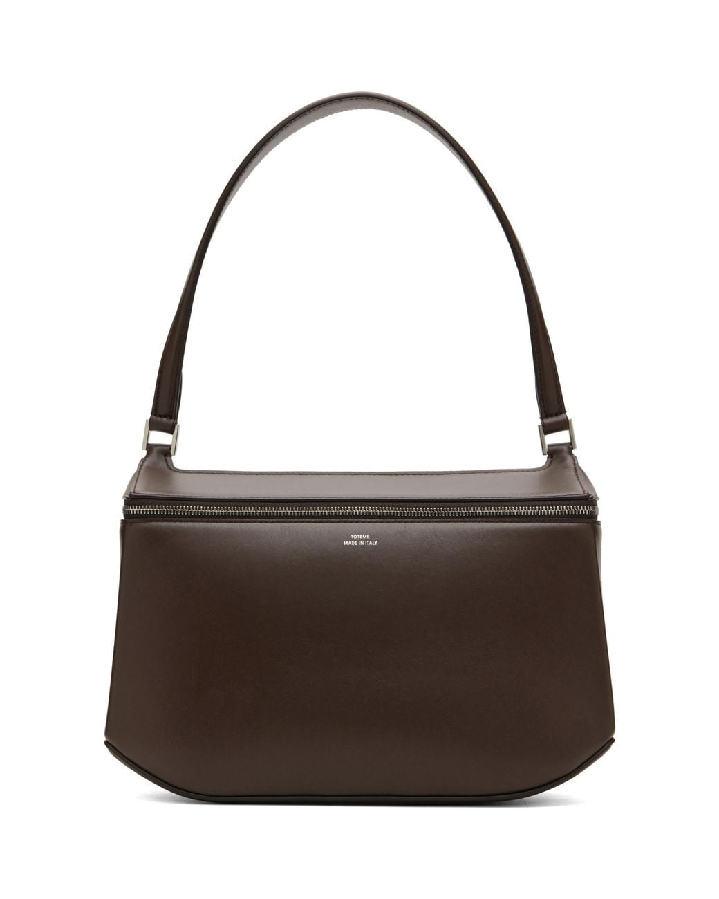 Totême Brown Clip Leather Shoulder Bag
