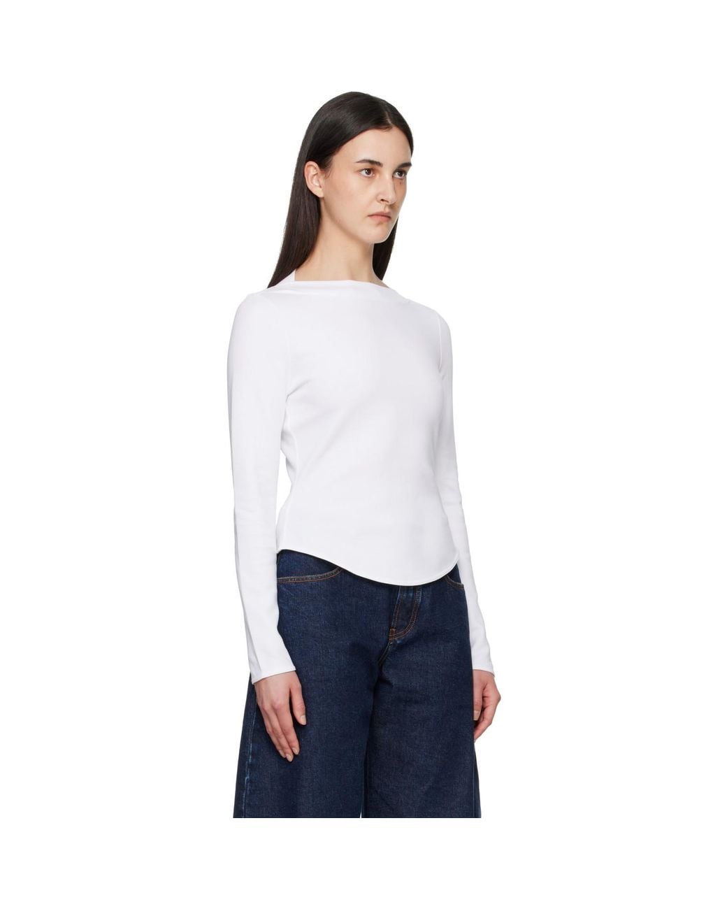 Alaïa White Cotton T-Shirt