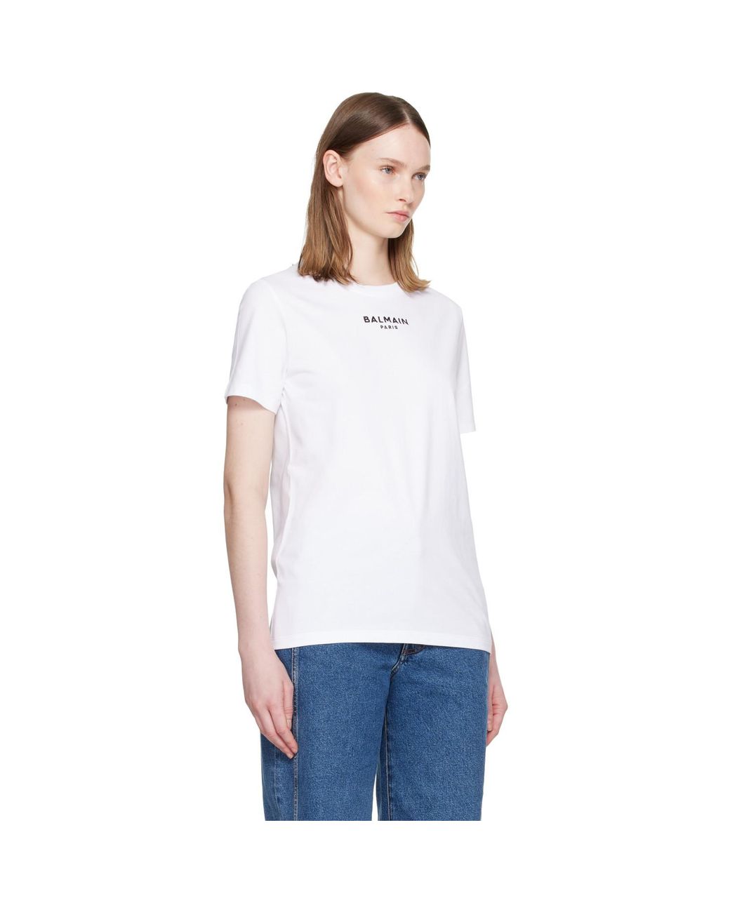 Balmain White Paris' Print T-Shirt