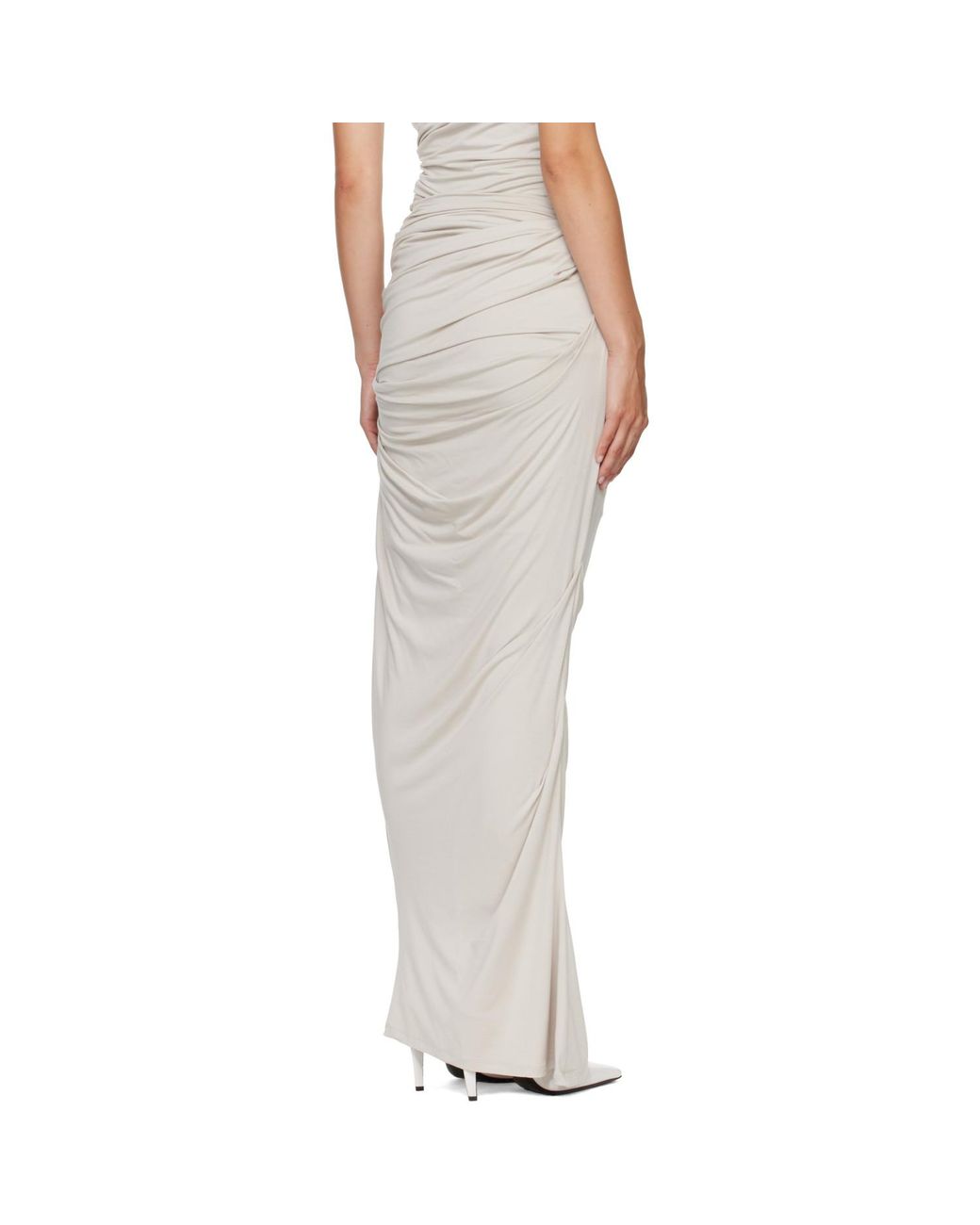 Entire studios Gray Drape Maxi Skirt