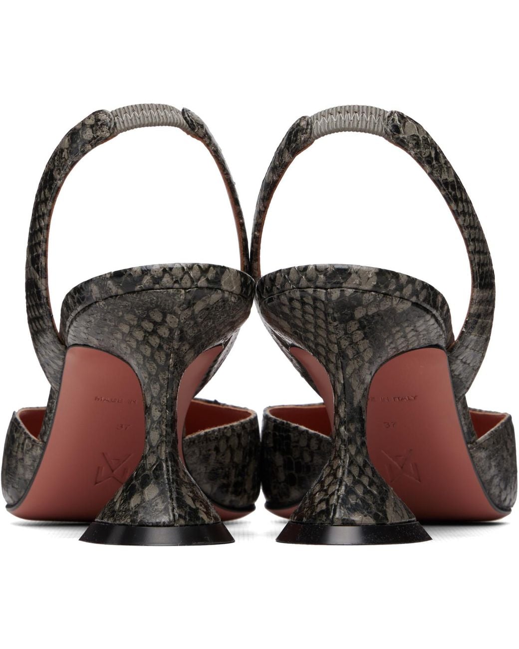AMINA MUADDI Metallic Holli Sling 70 Heels