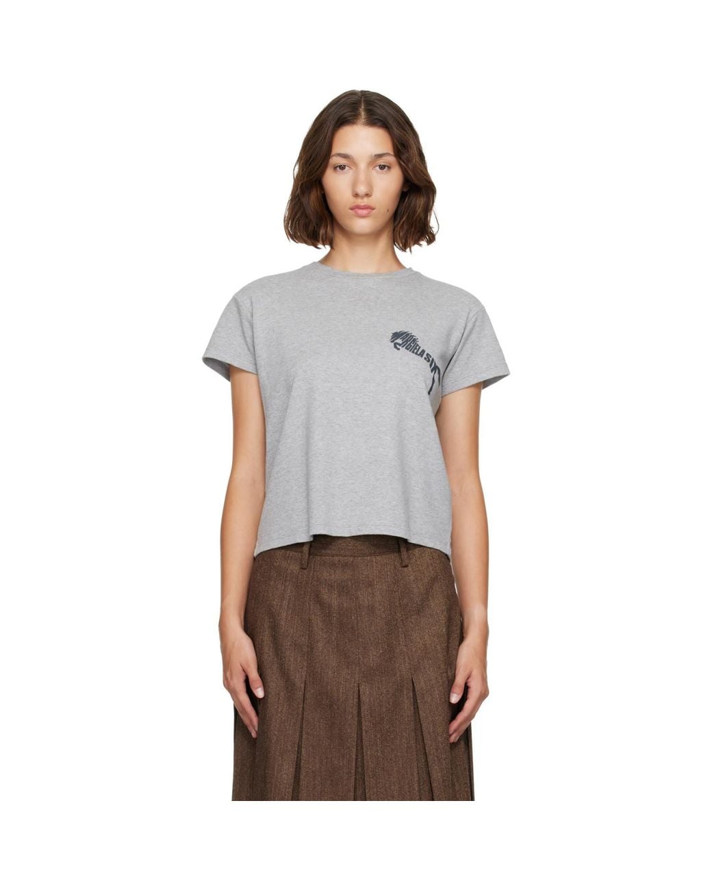 MM6 by Maison Margiela Gray Horse Logo T-Shirt