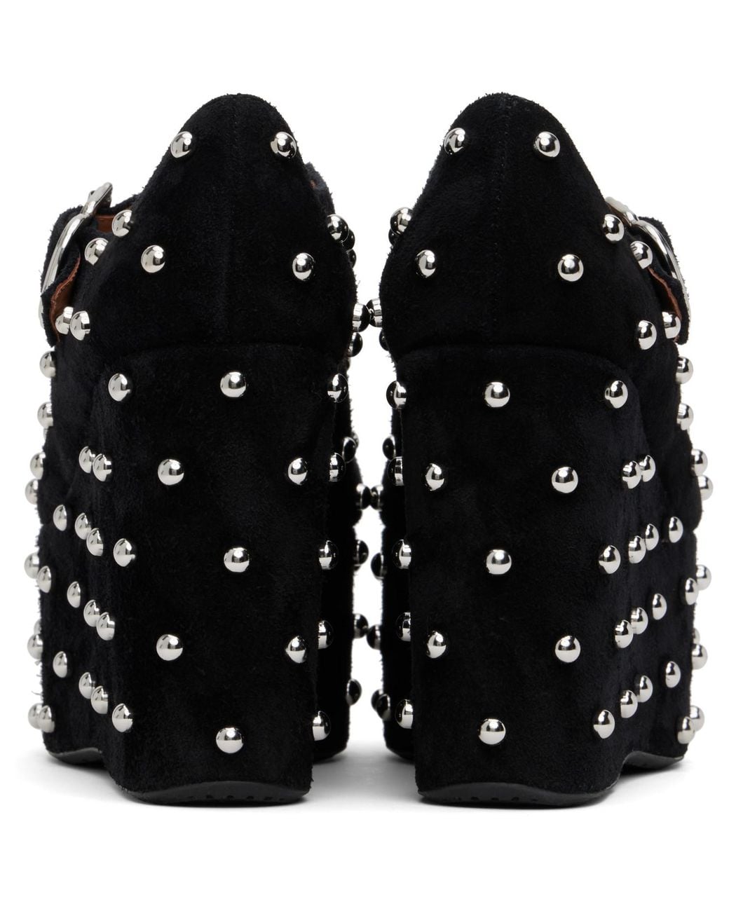Alaïa Black Criss Cross Wedge Heels
