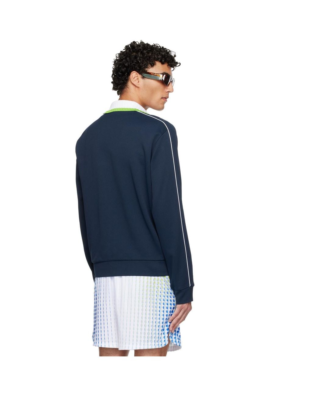 Casablanca Blue Pique Track Jacket for men