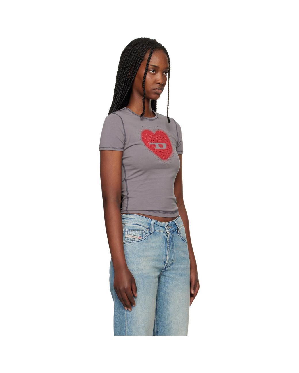 DIESEL Multicolor T-Uncuties-Long-S5 T-Shirt
