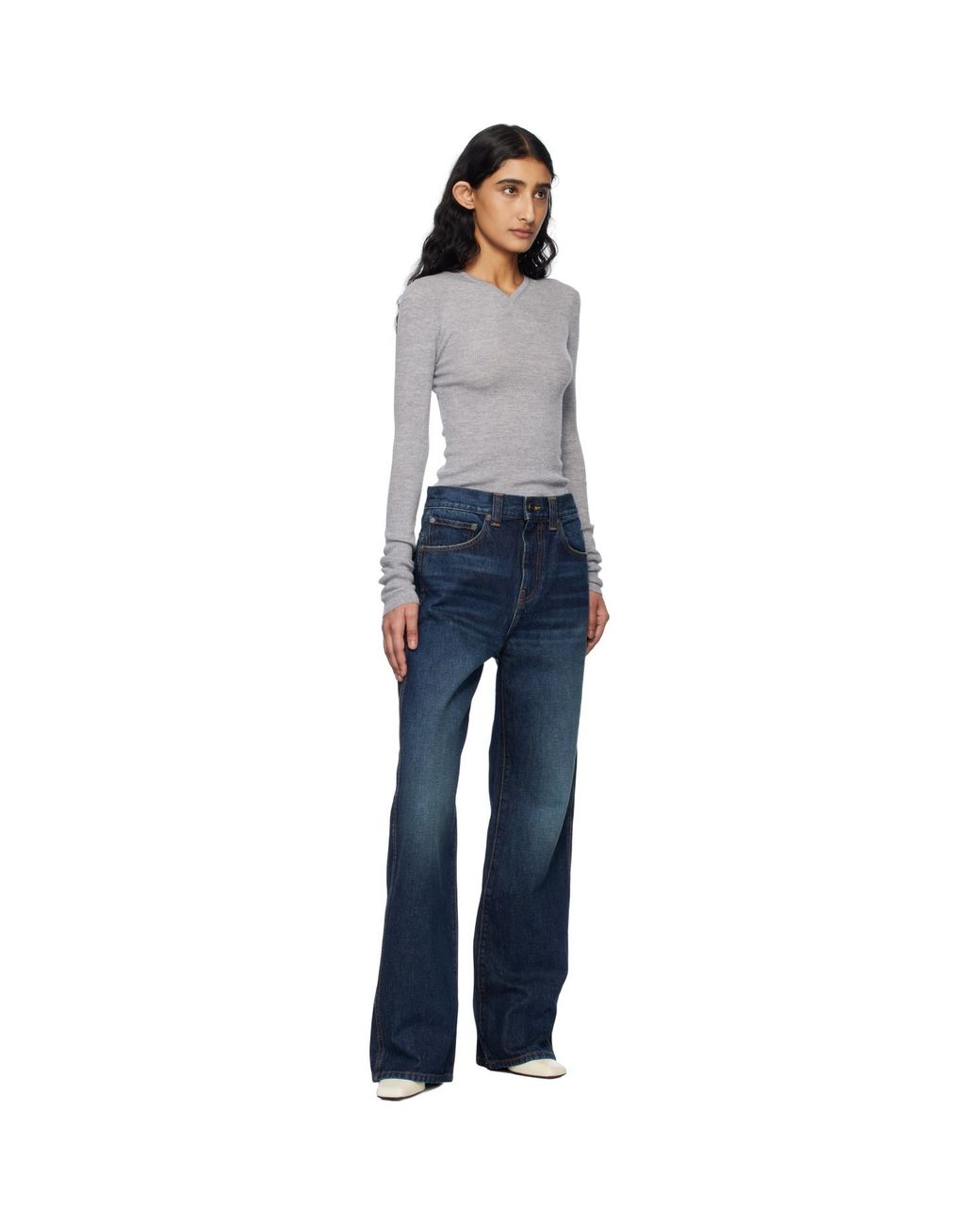 Khaite Blue Bonnie Jeans