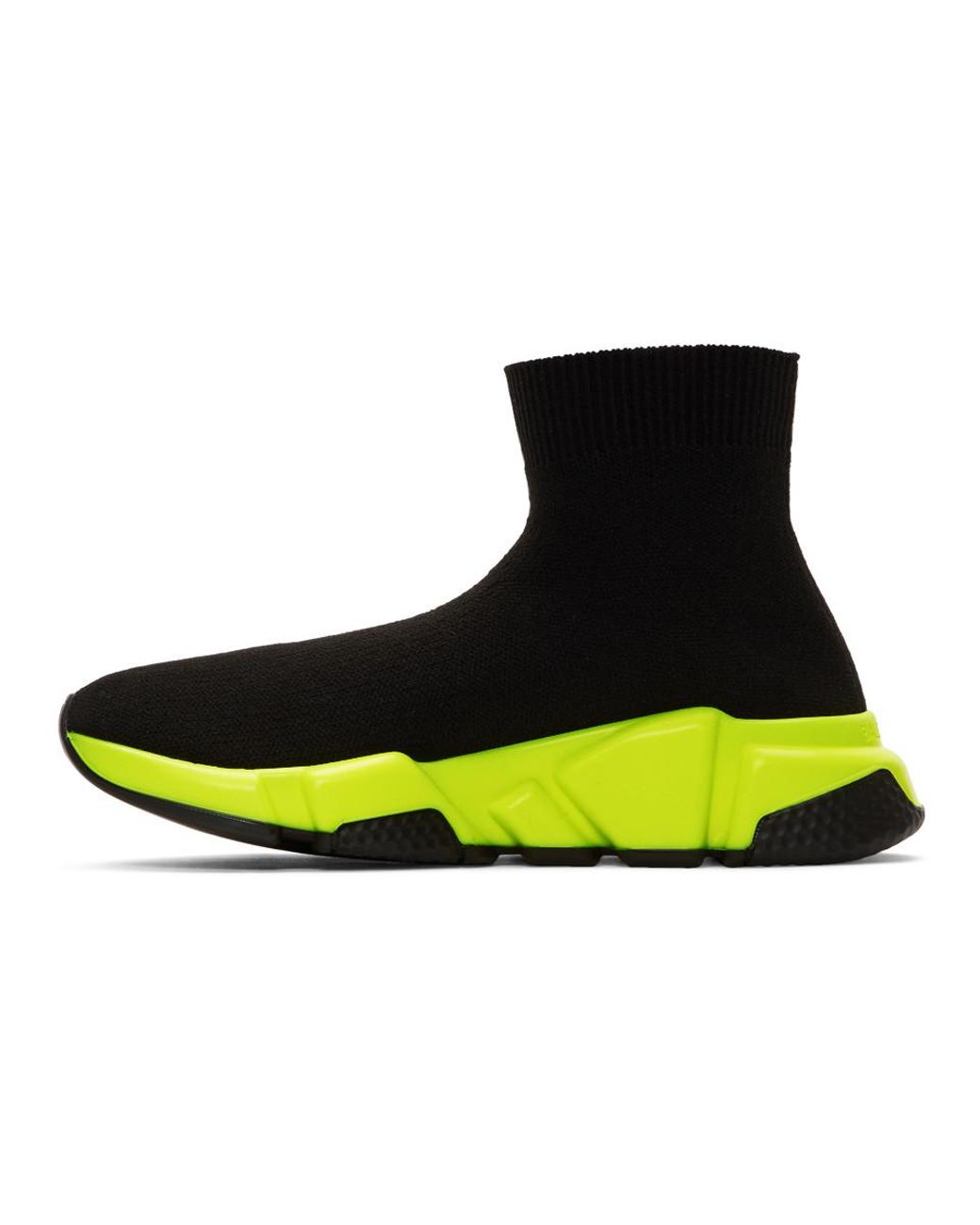 Balenciaga Rubber Black And Yellow Speed Sneakers | Lyst