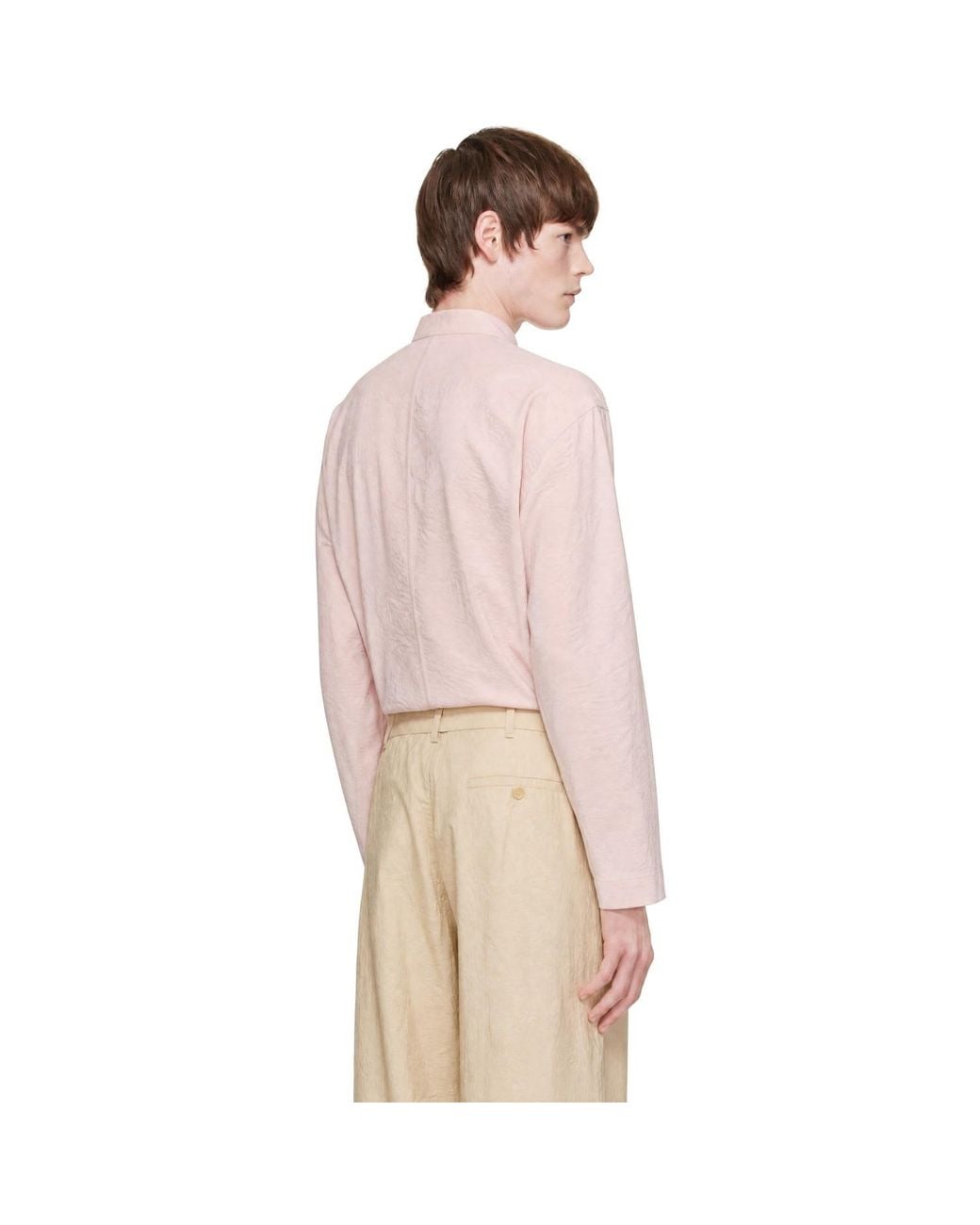 Lemaire Pink V-Neck Shirt for men