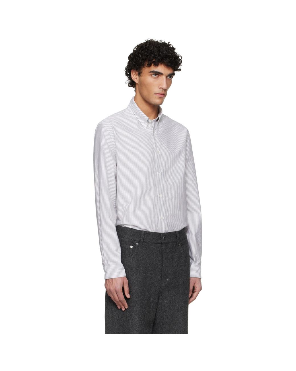 A.P.C. White Khaki Greg Shirt for men