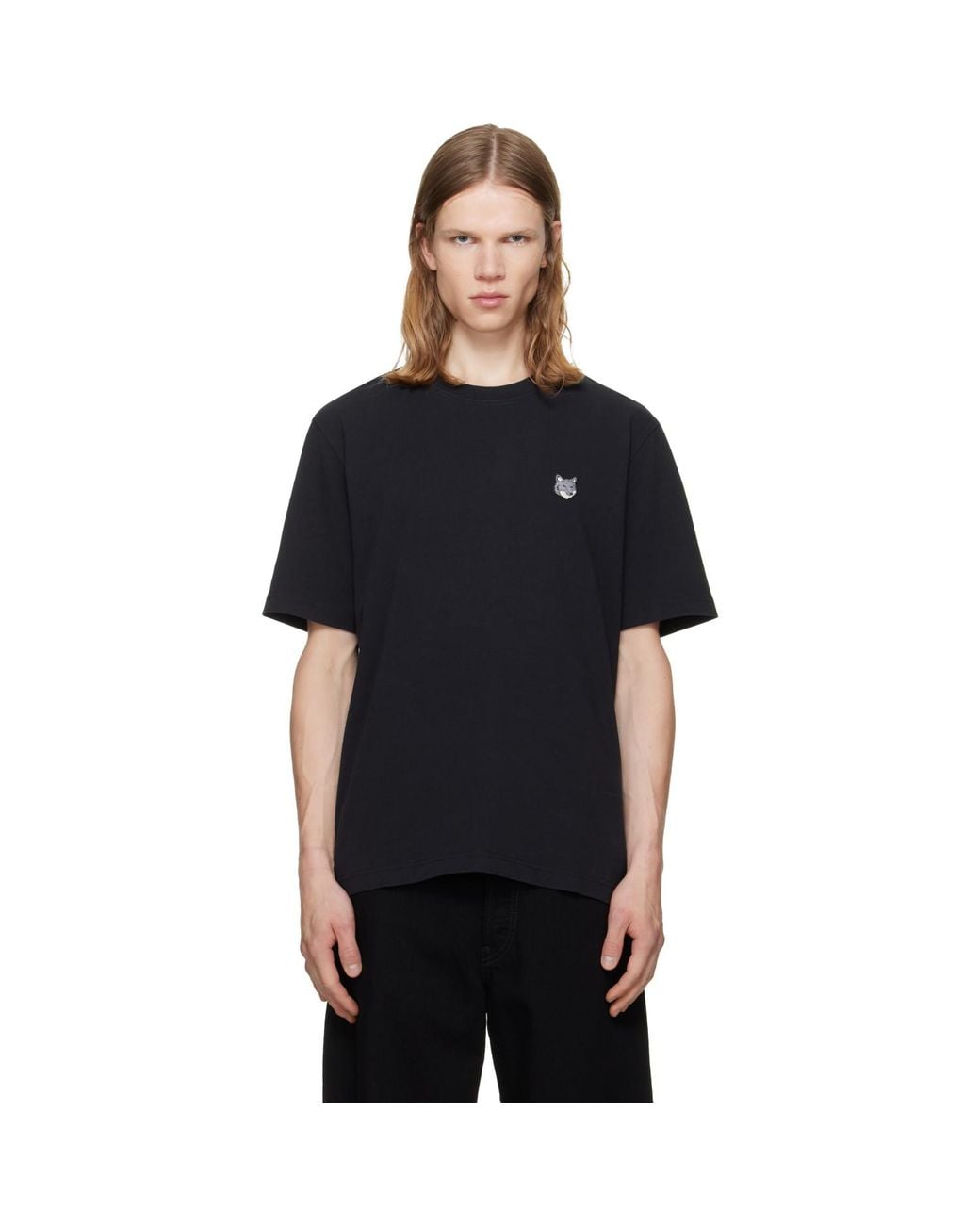 Maison Kitsuné Black Fox Head Comfort T-Shirt for men