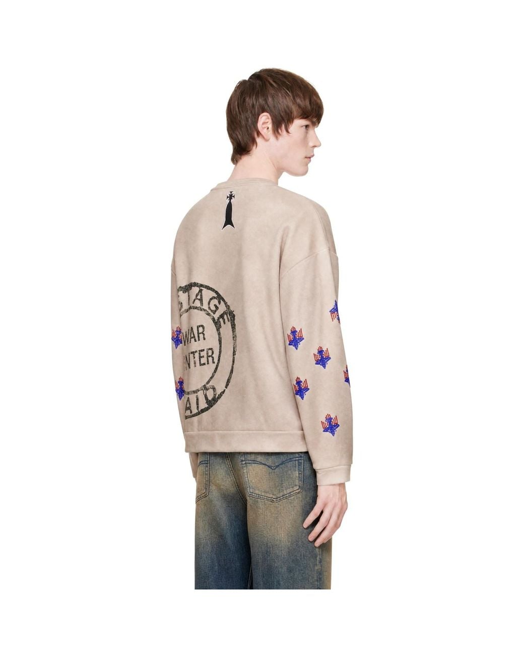 Who Decides War Natural Off- Ammunition Crewneck Sweatshirt for men