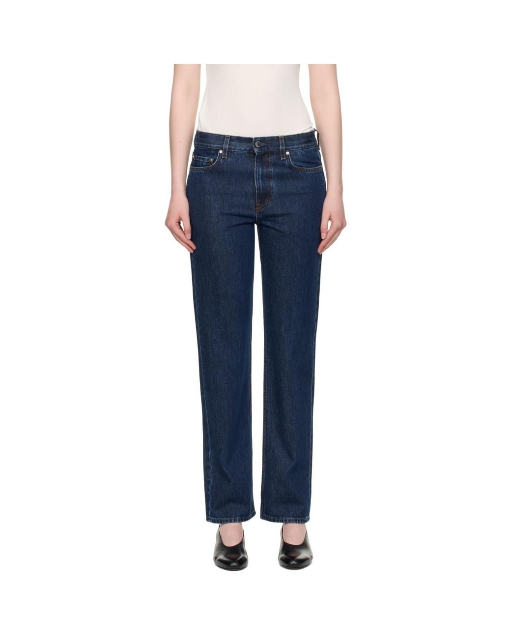 Totême Blue Low Straight Jeans