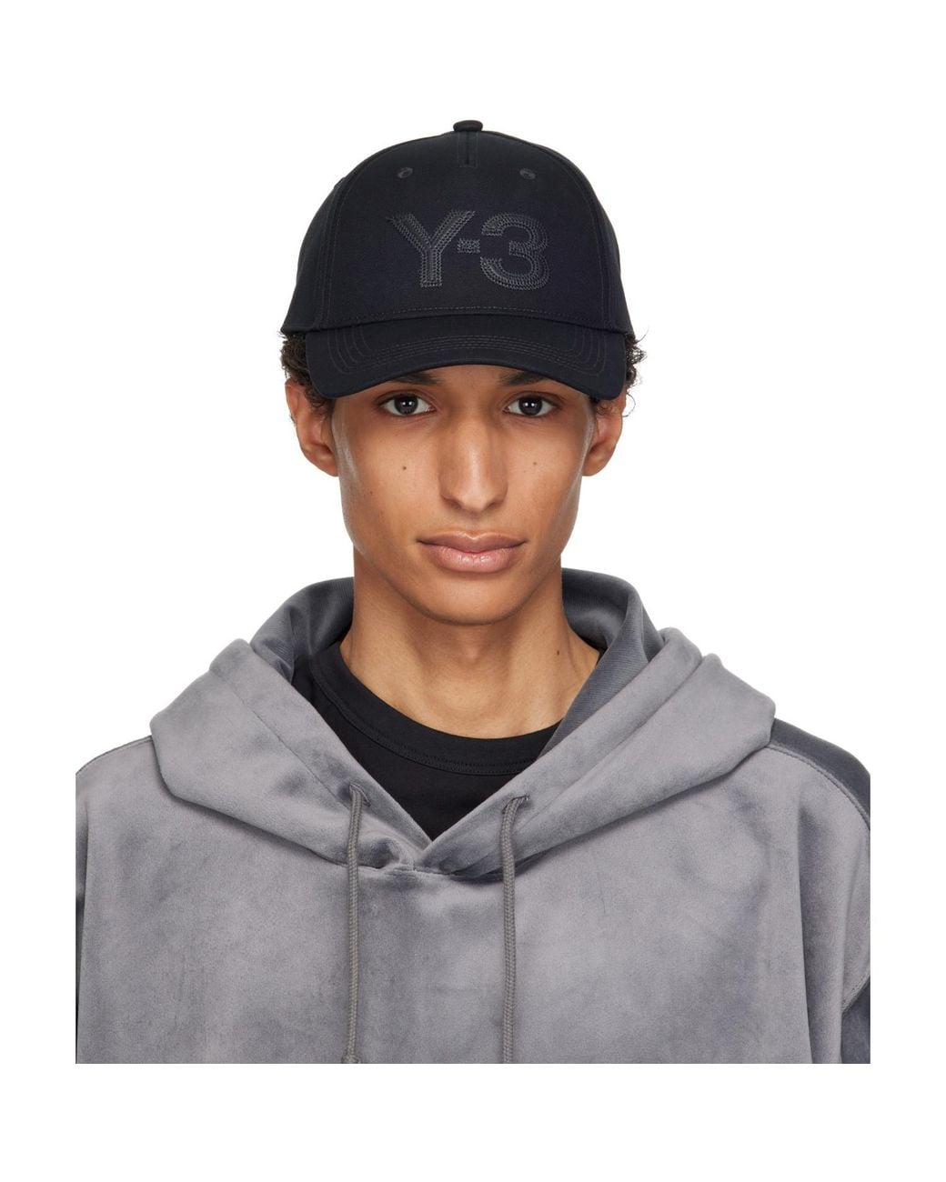 Y-3 Gray Logo Cap for men