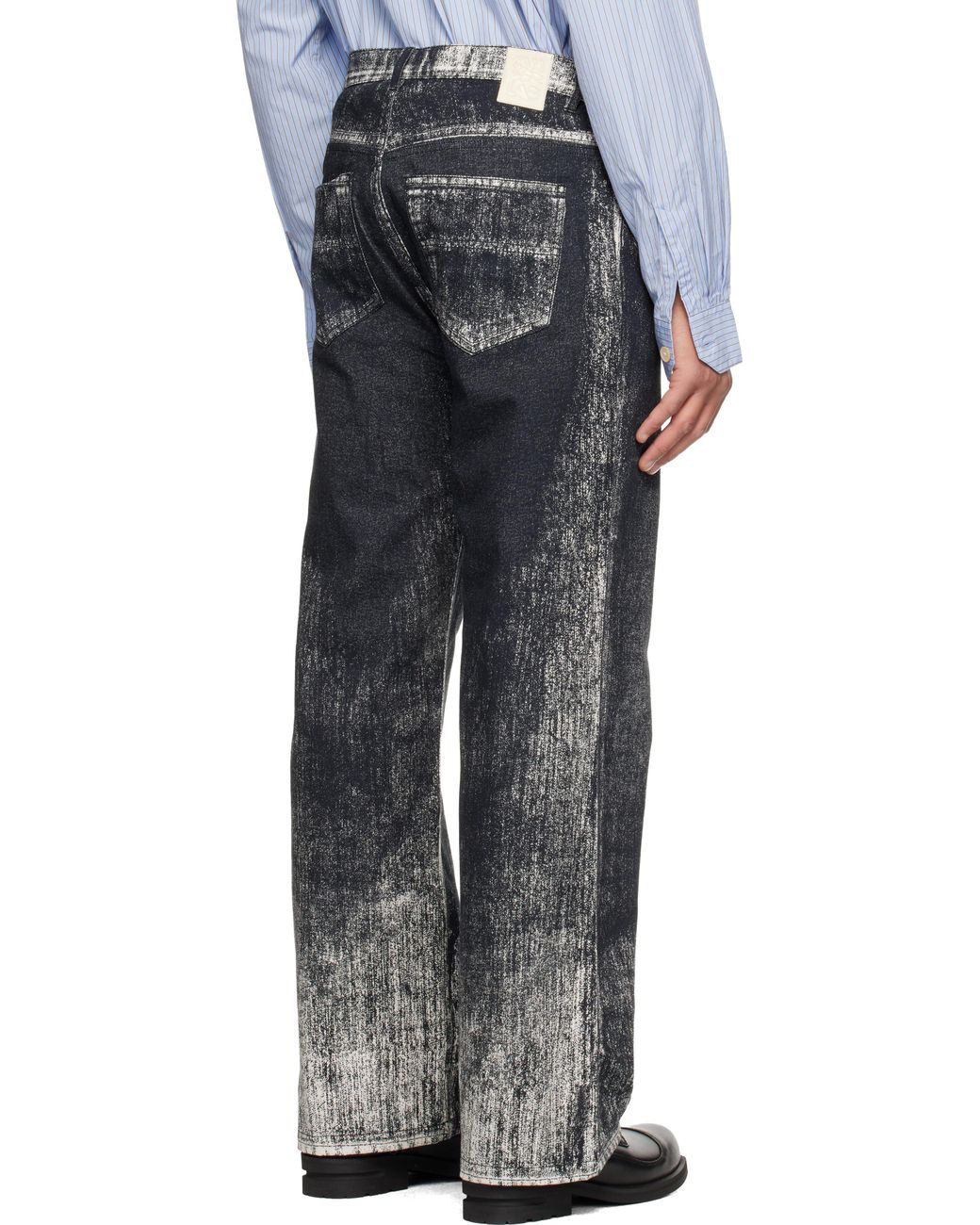 CAMPERLAB Black Paint Print Jeans for men