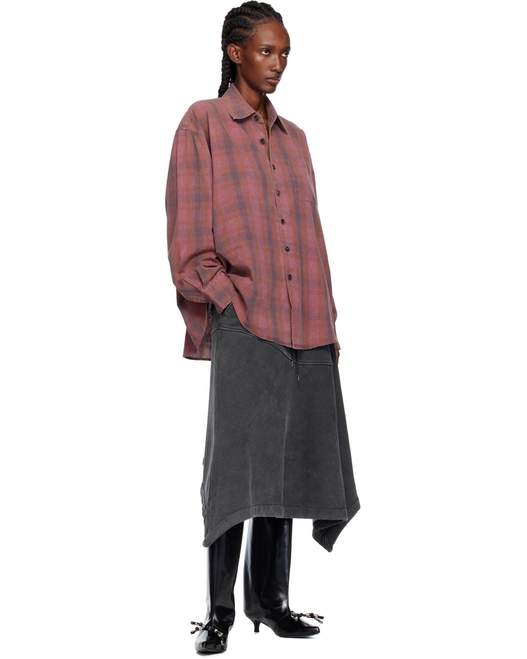 Toga Black Leather Tall Boots