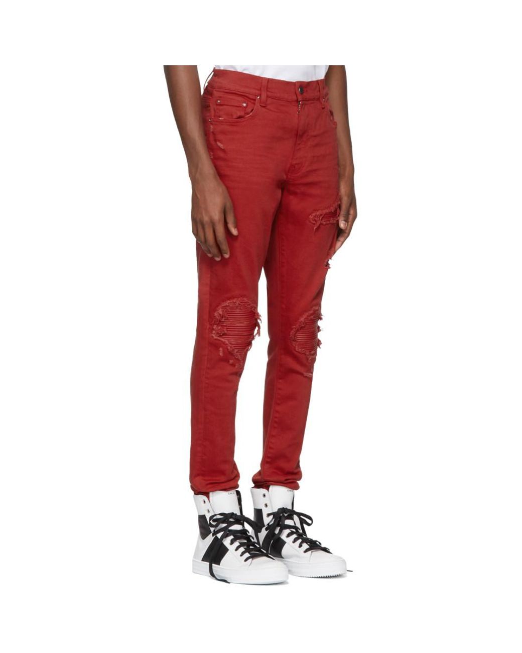 Amiri Red Mx1 Classic Jeans for Men | Lyst