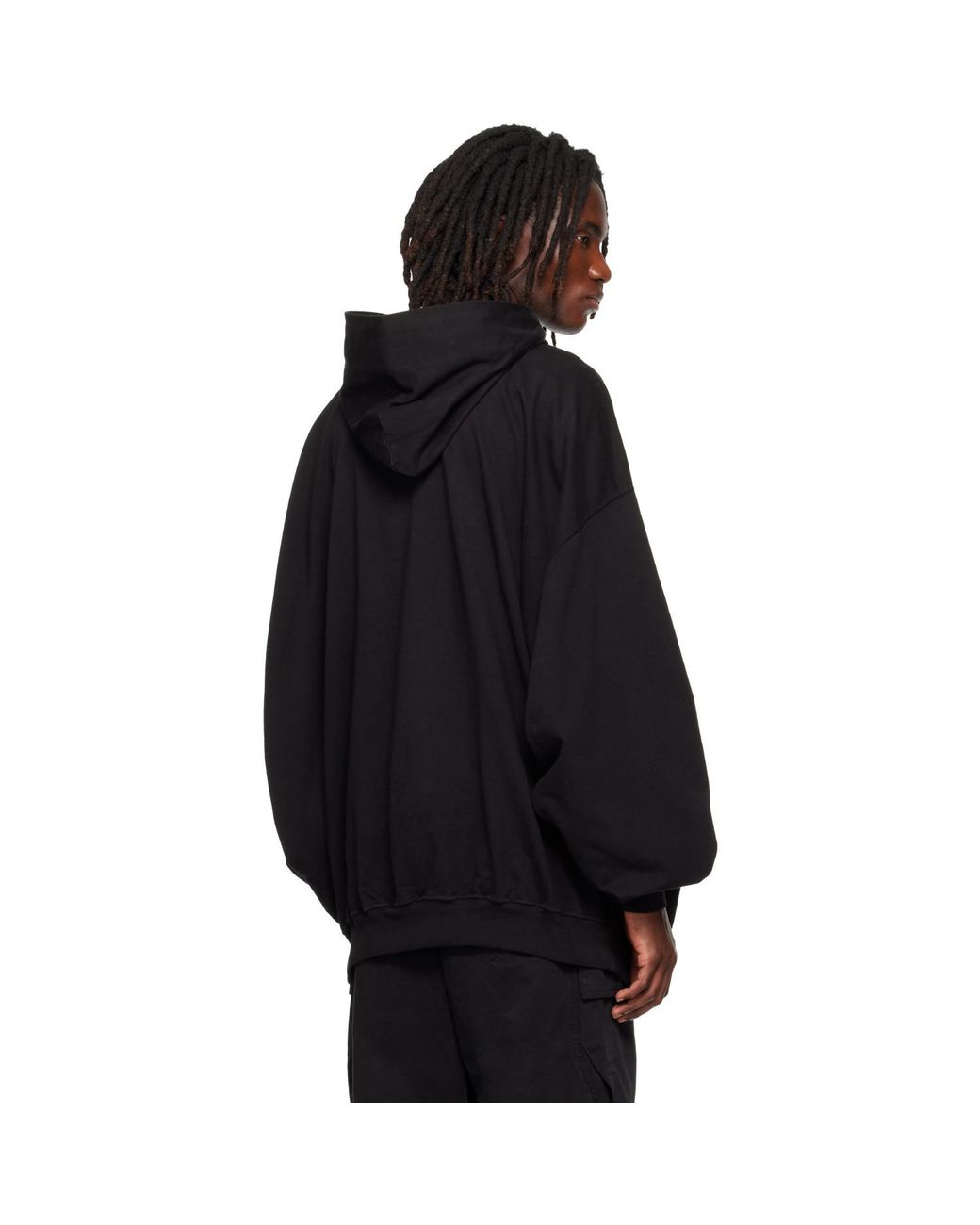 Rick Owens Black Tower Hun Hoodie for men