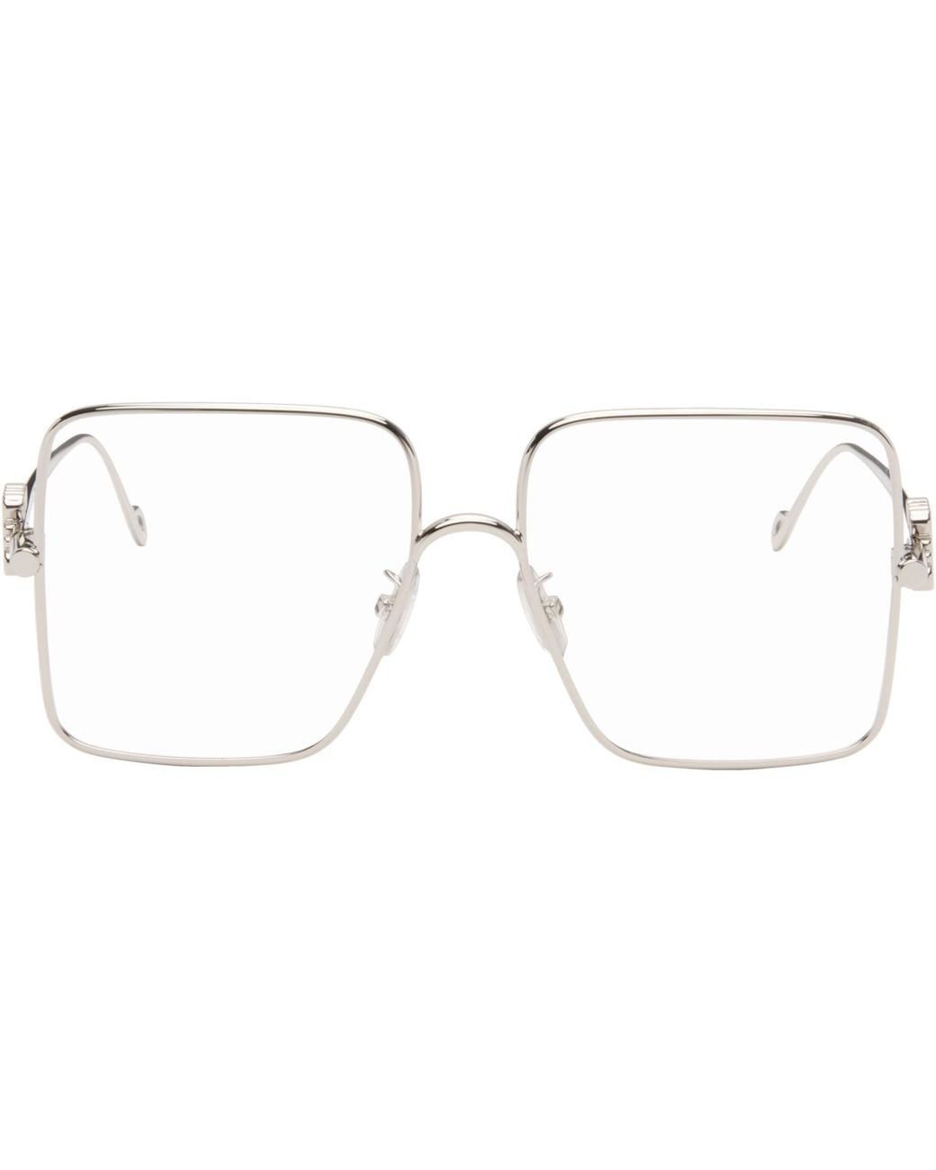 Loewe Black Oversize Square Retro Titanium Glasses