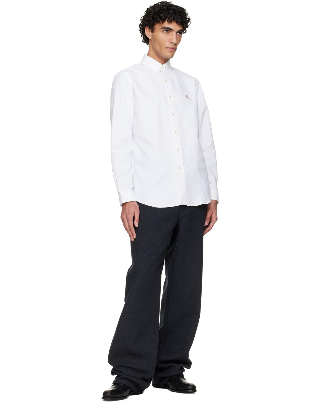 Polo Ralph Lauren Long Sleeve Oxford Sport Shirt in White for Men | Lyst UK