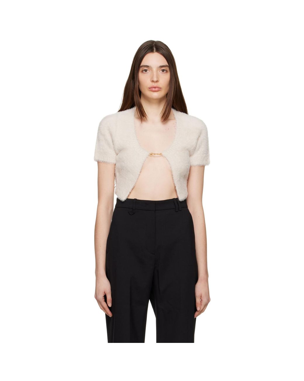 Jacquemus Black Off-white 'la Maille Neve' Cardigan