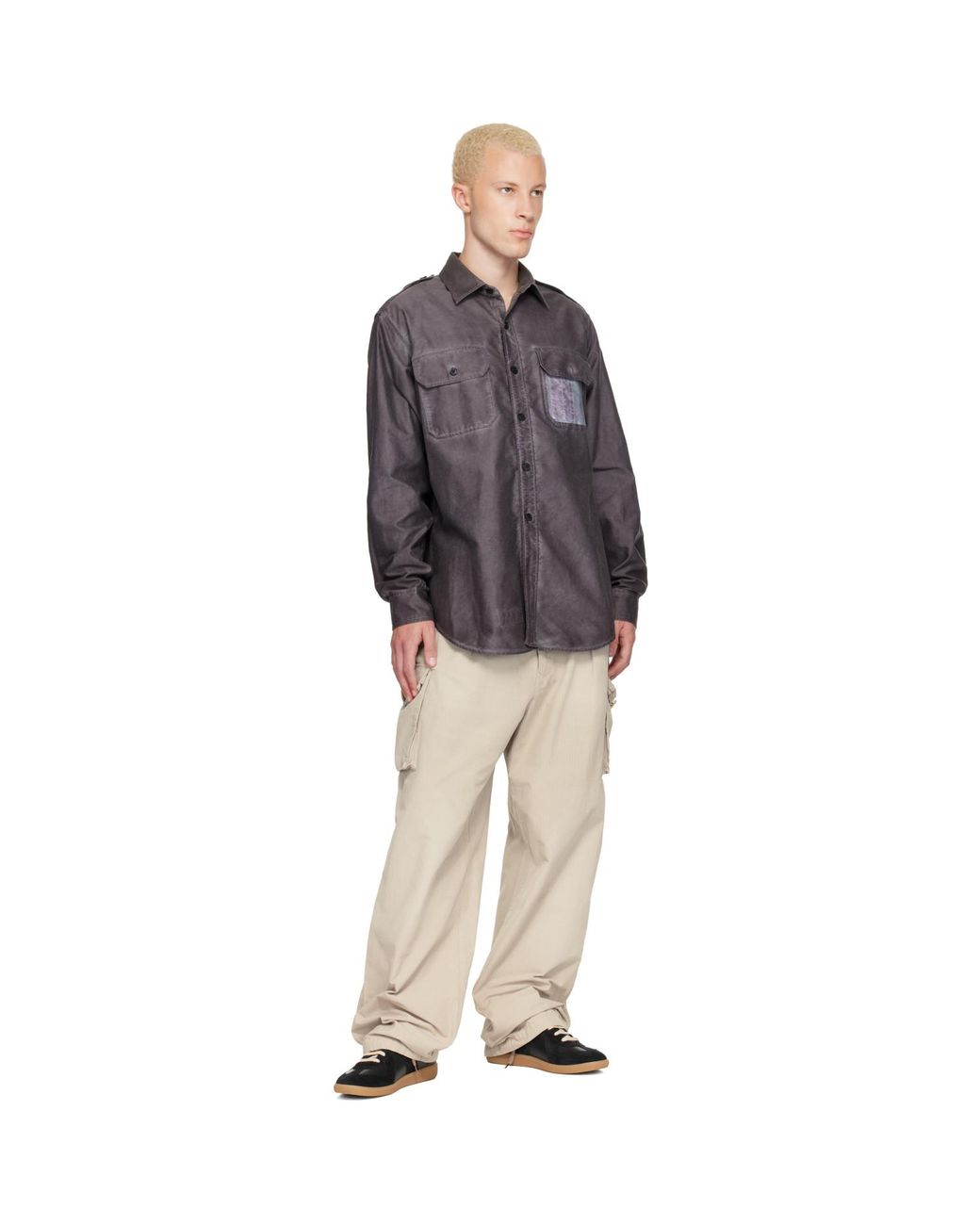 Maison Margiela Gray Double-dyed Workwear Shirt for men