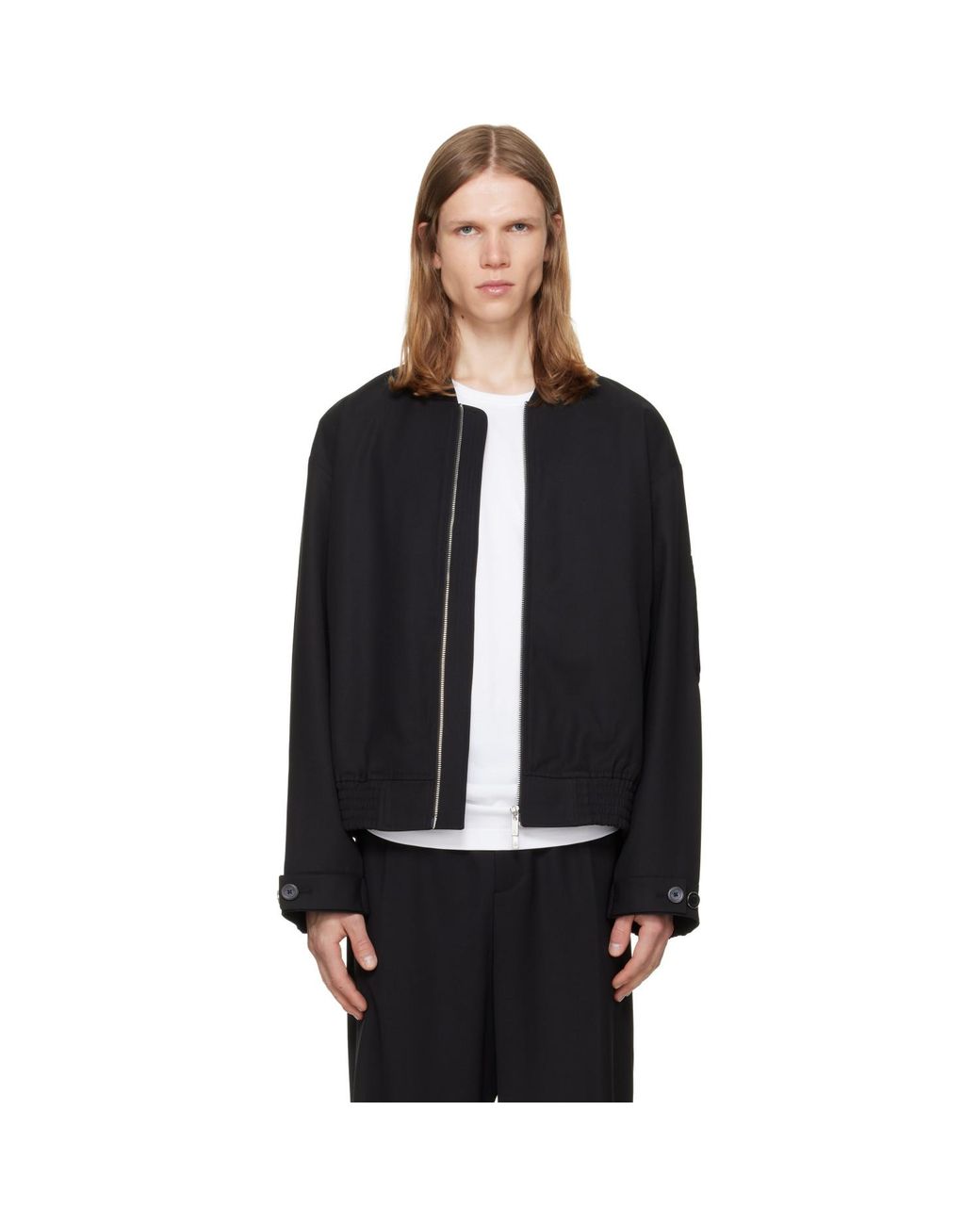 Helmut Lang Black Wardrobe Bomber Jacket for men