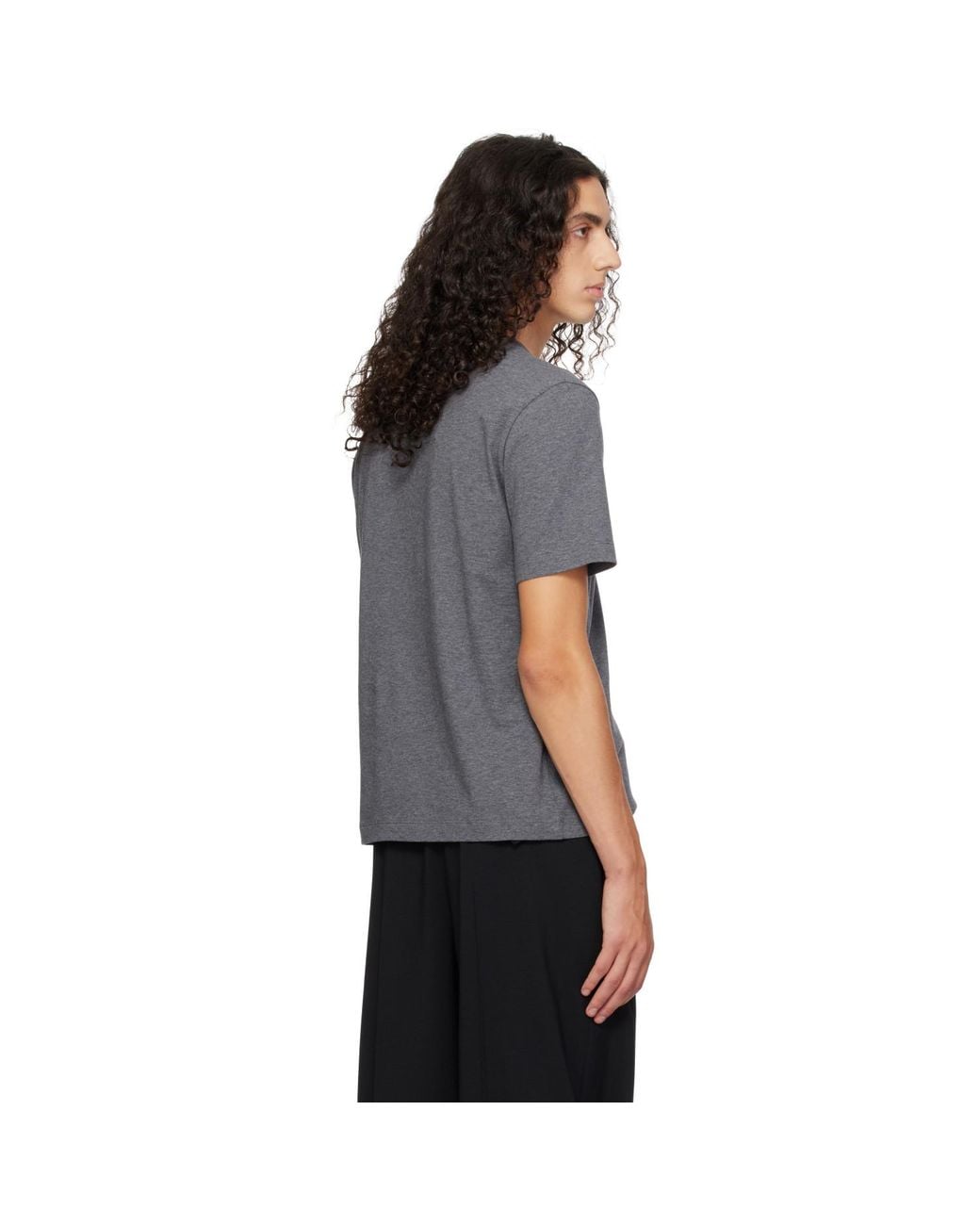 Lanvin Gray Ribbon T-Shirt for men