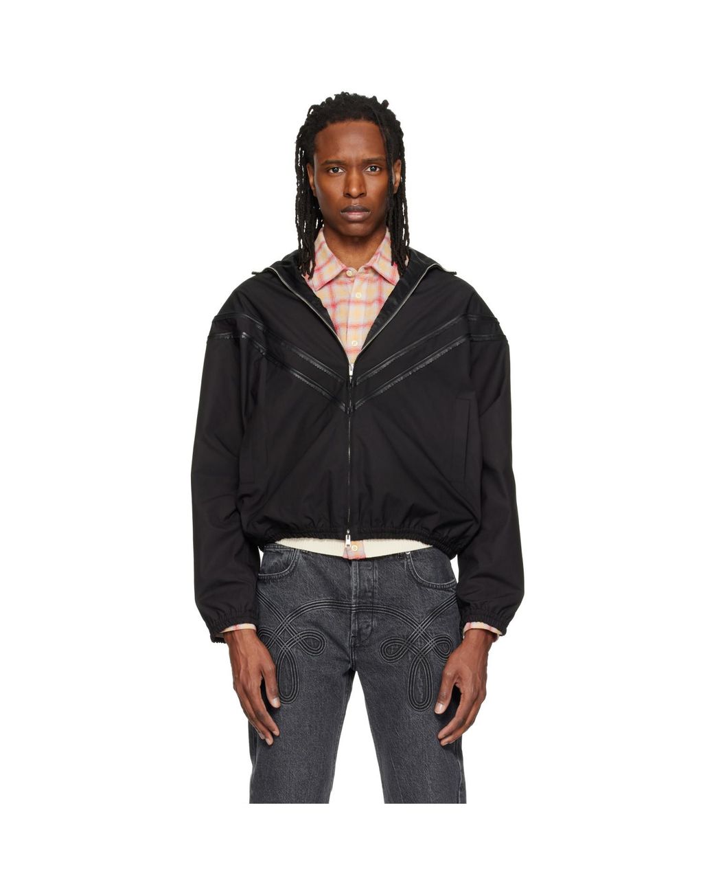 STEFAN COOKE Black Pinking Corded Jacket for men