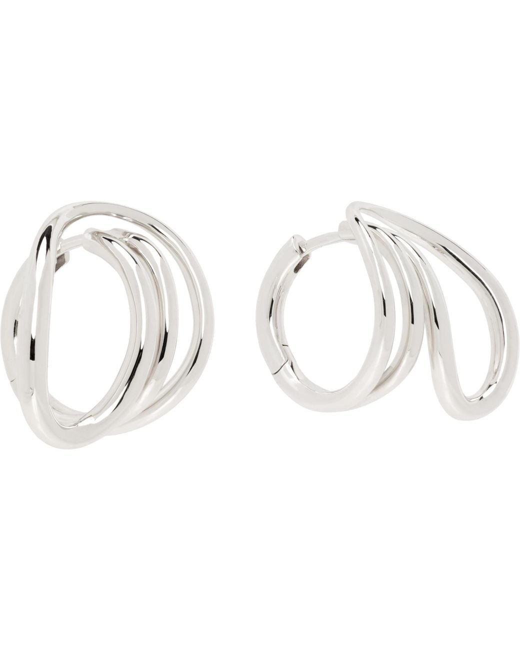 C.Chesnais Metallic Round Trip Earrings