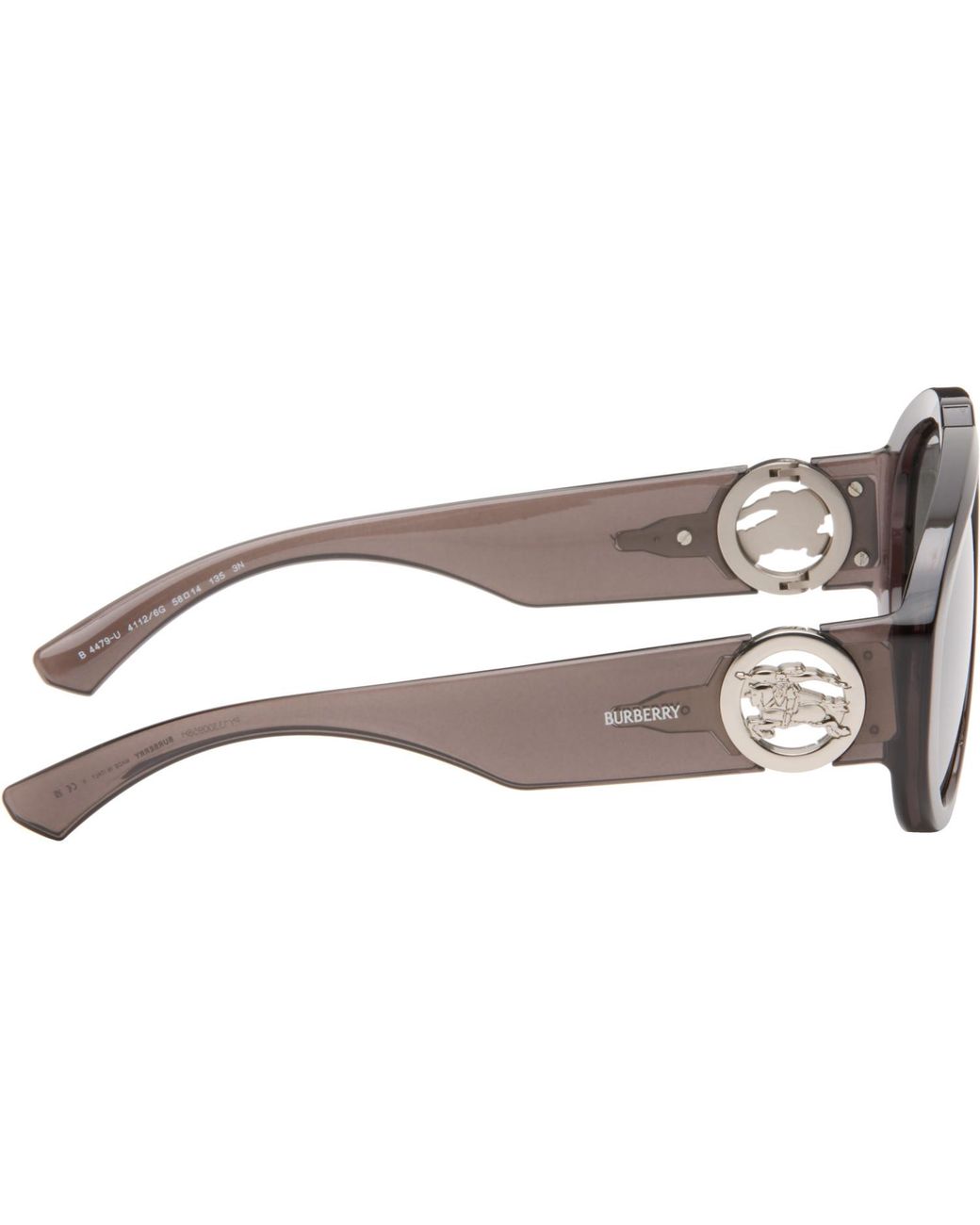 Burberry Gray Logo Sunglasses for men