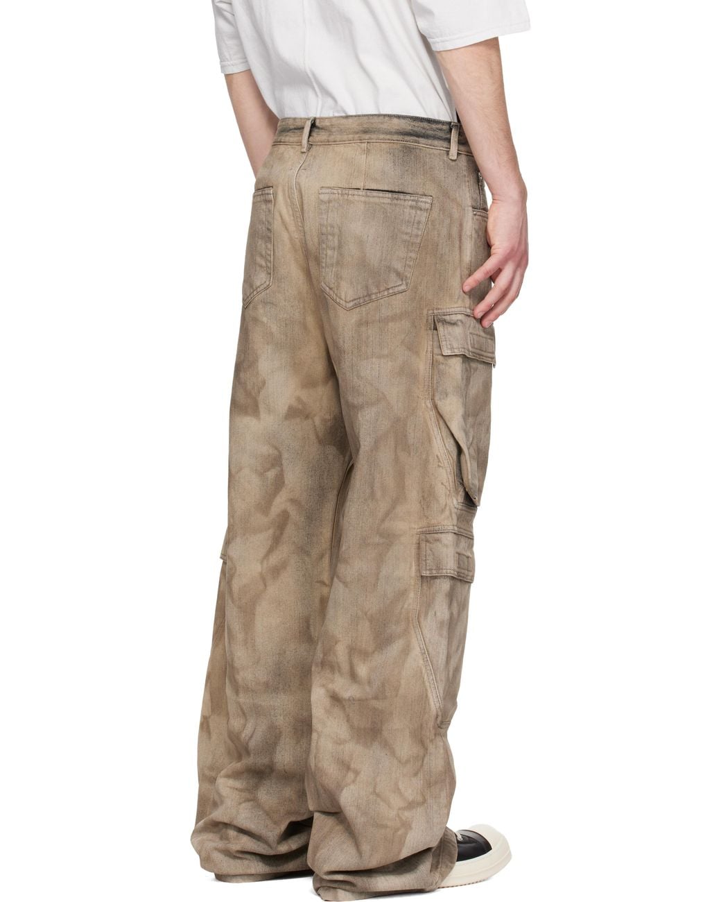 メンズ Rick Owens グレー Temple ダブル カーゴジーンズ Natural