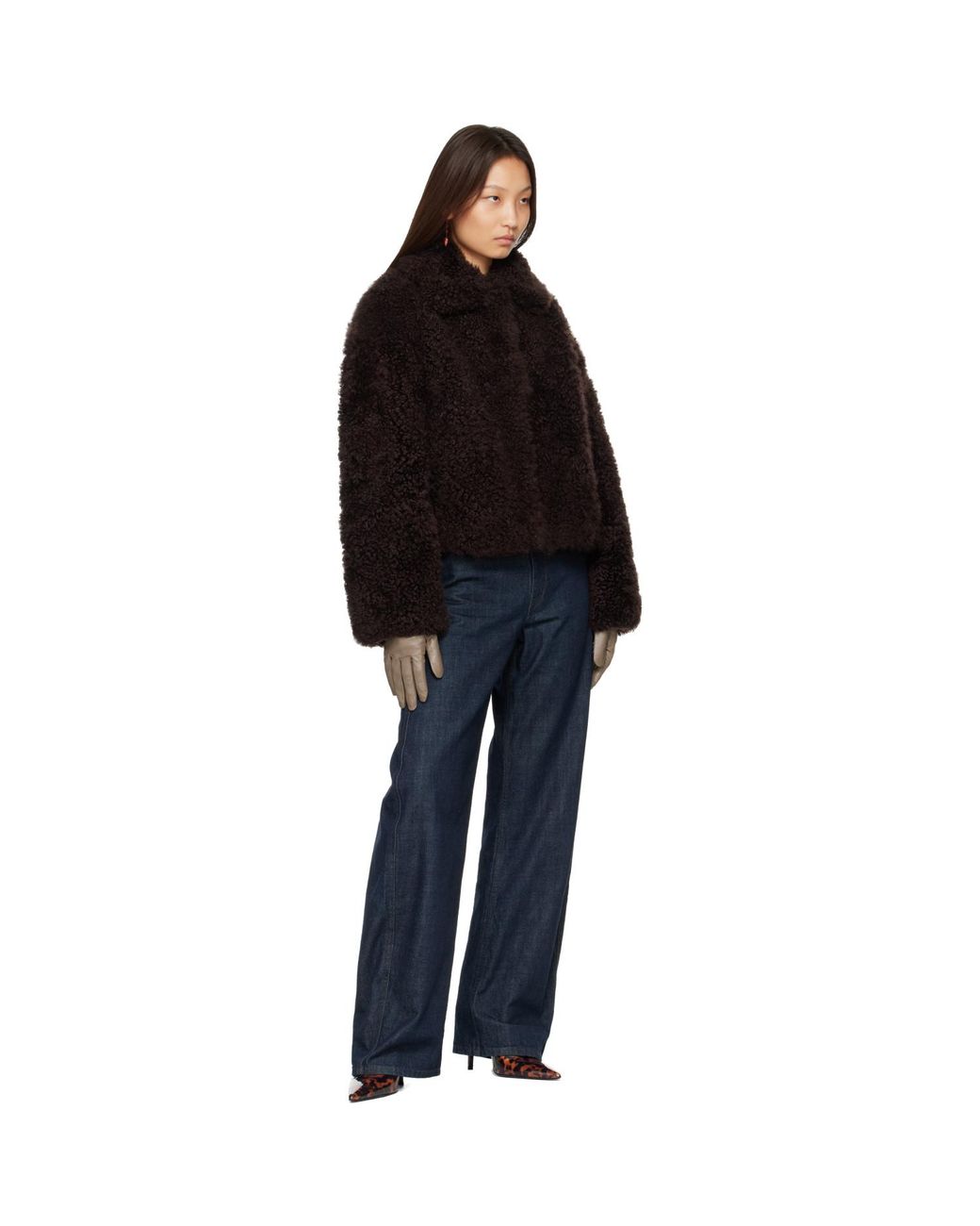 Yves Salomon Black Lambskin Merino Jacket