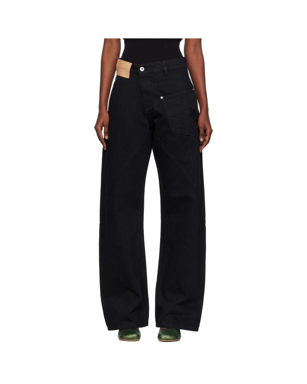 J.W. Anderson Black Twisted Workwear Jeans
