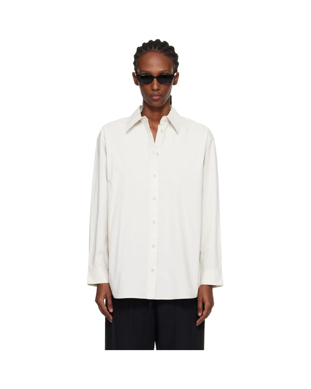 Totême White Off- Classic Tumbled Shirt
